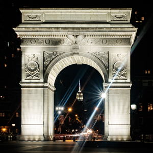 Washington Square Park Arch at Night
