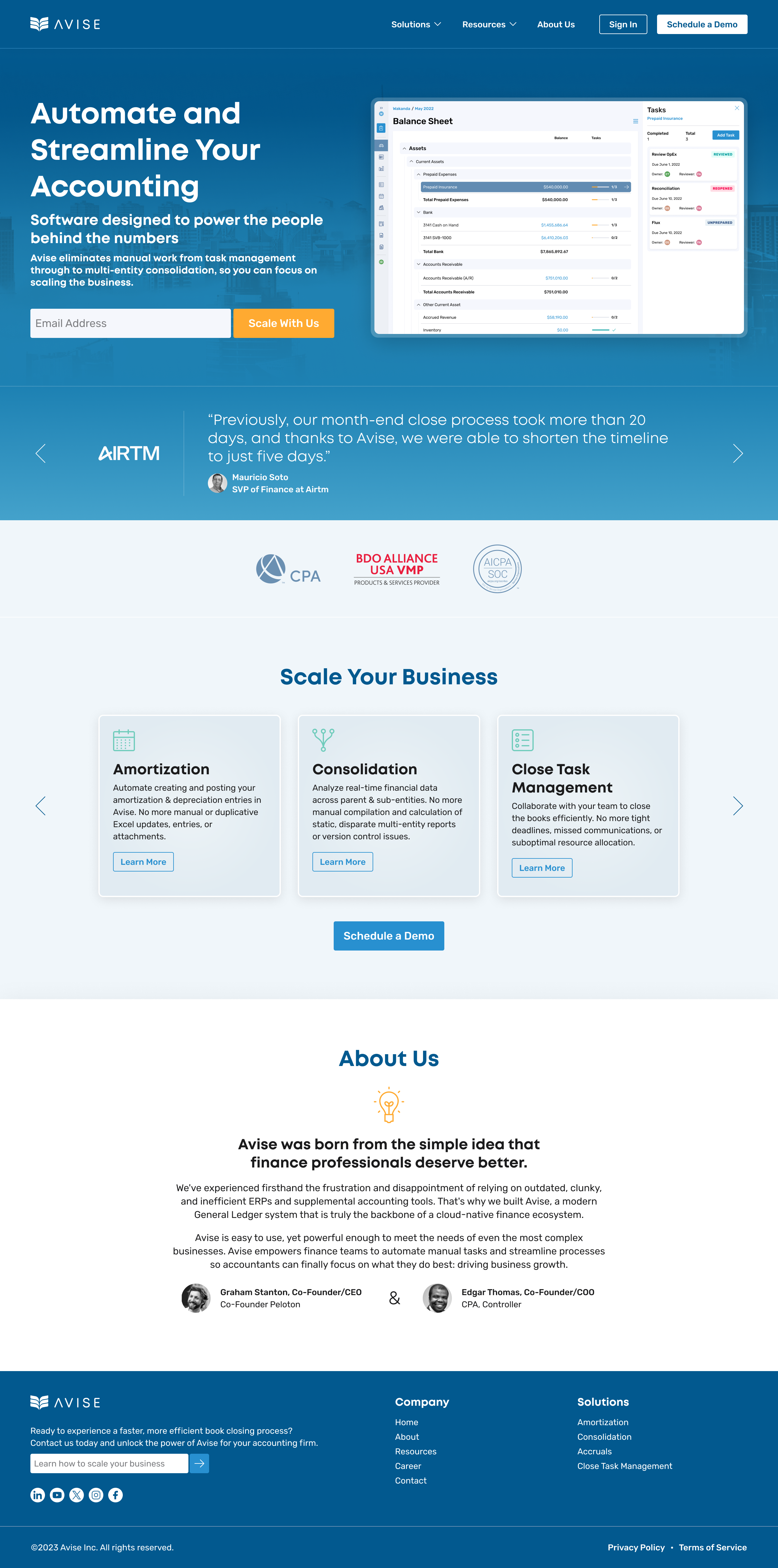 Website Homepage