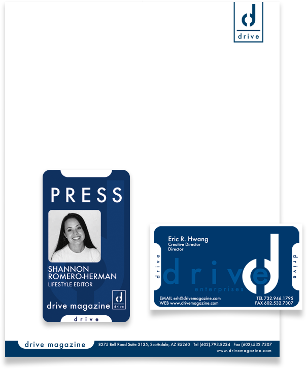 Letterhead, Press Badge, and Business Card