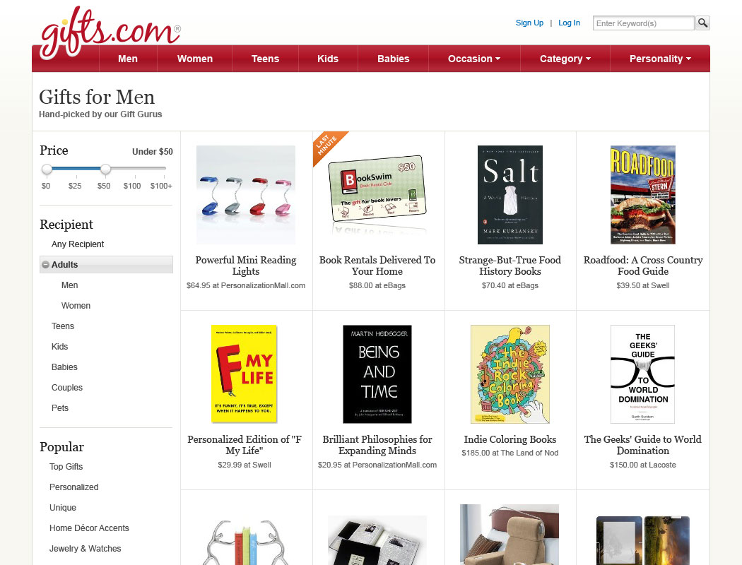 Search Results Page