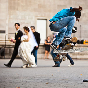 Skateboarding + Wedding